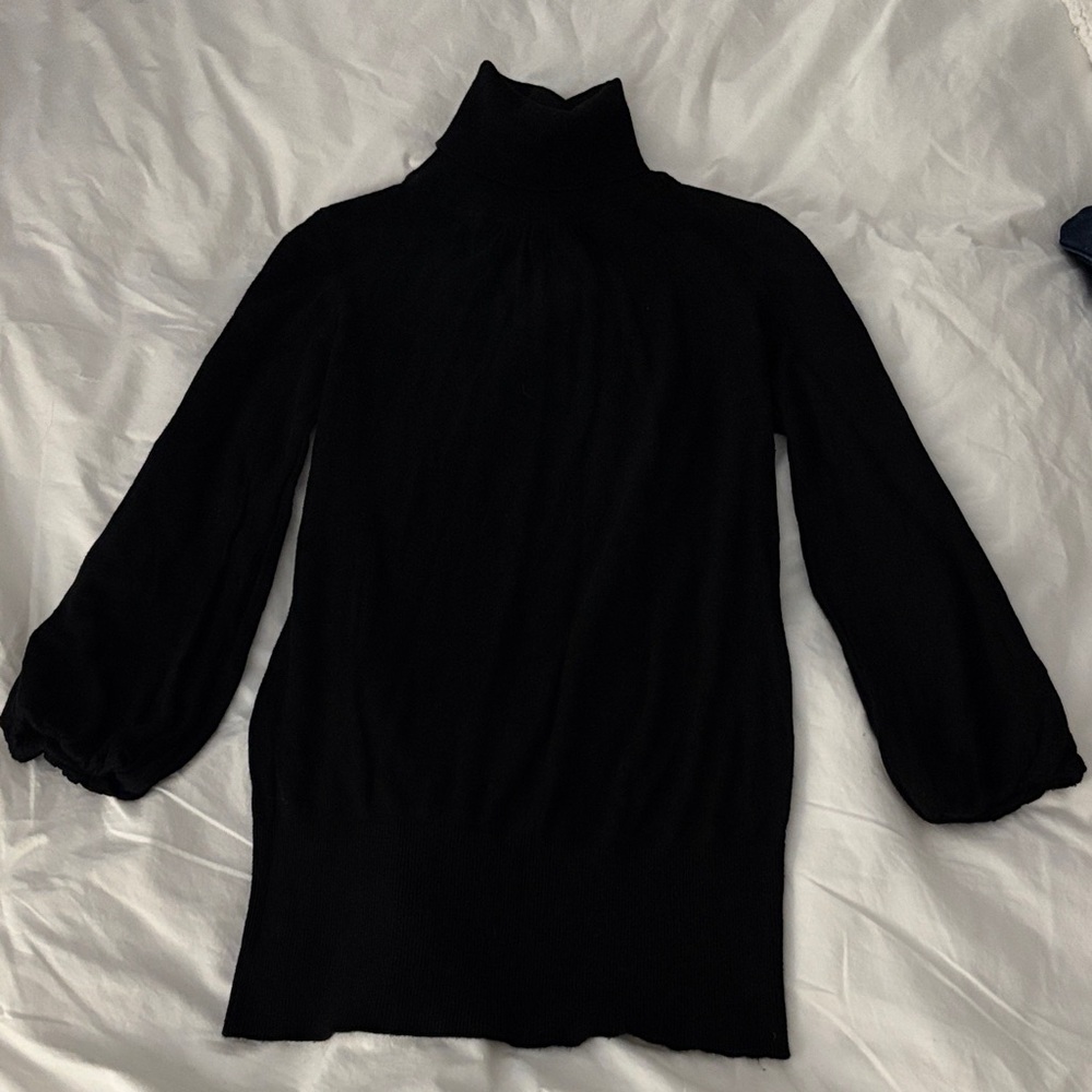 Warehouse Elegant Black Kids Turtleneck Sweater